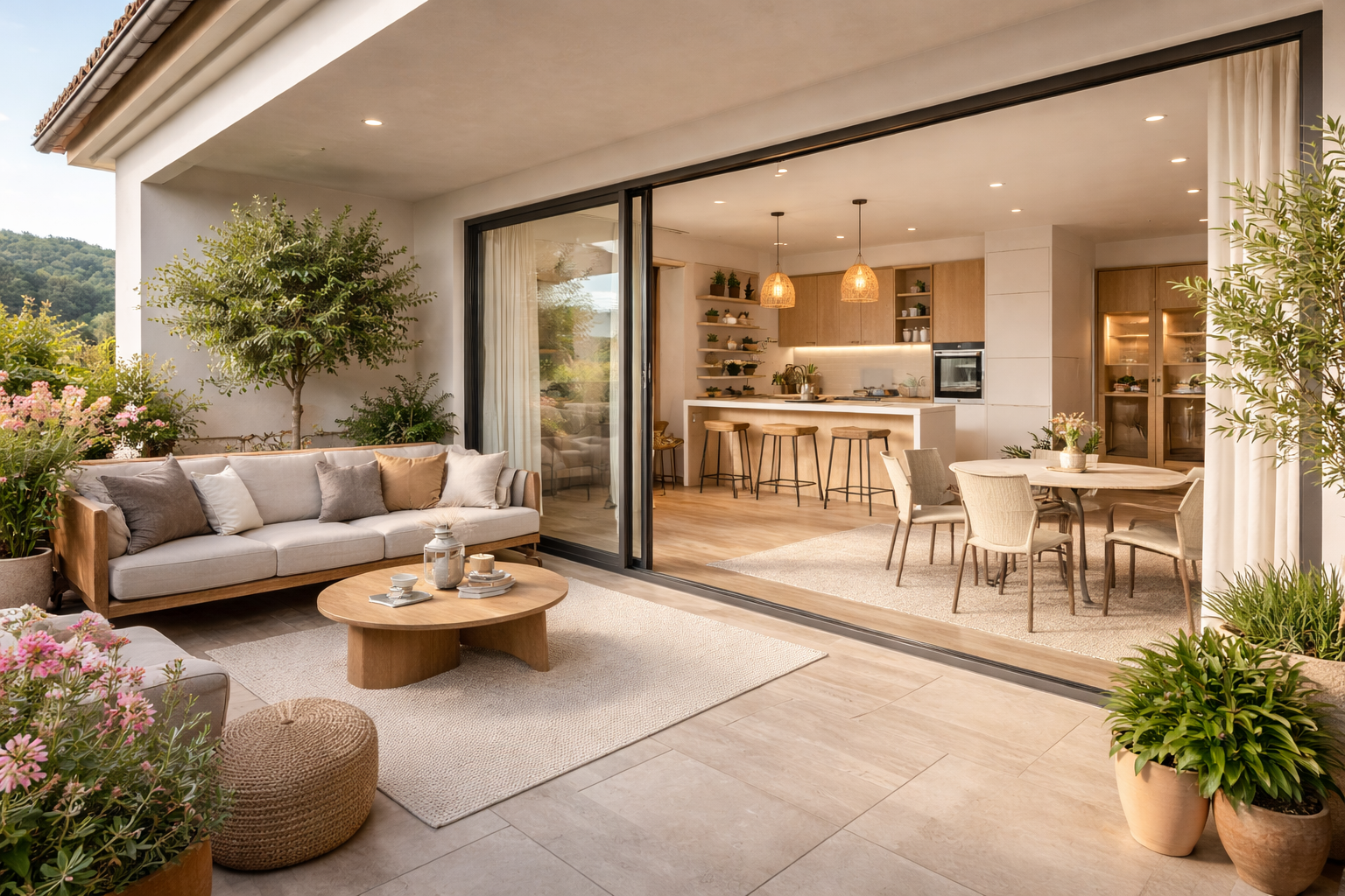 GRAND T2 de 50m² AVEC VUE DEGAGEE - TERRASSE de 12 m² - LA ROQUE D'ANTHERON