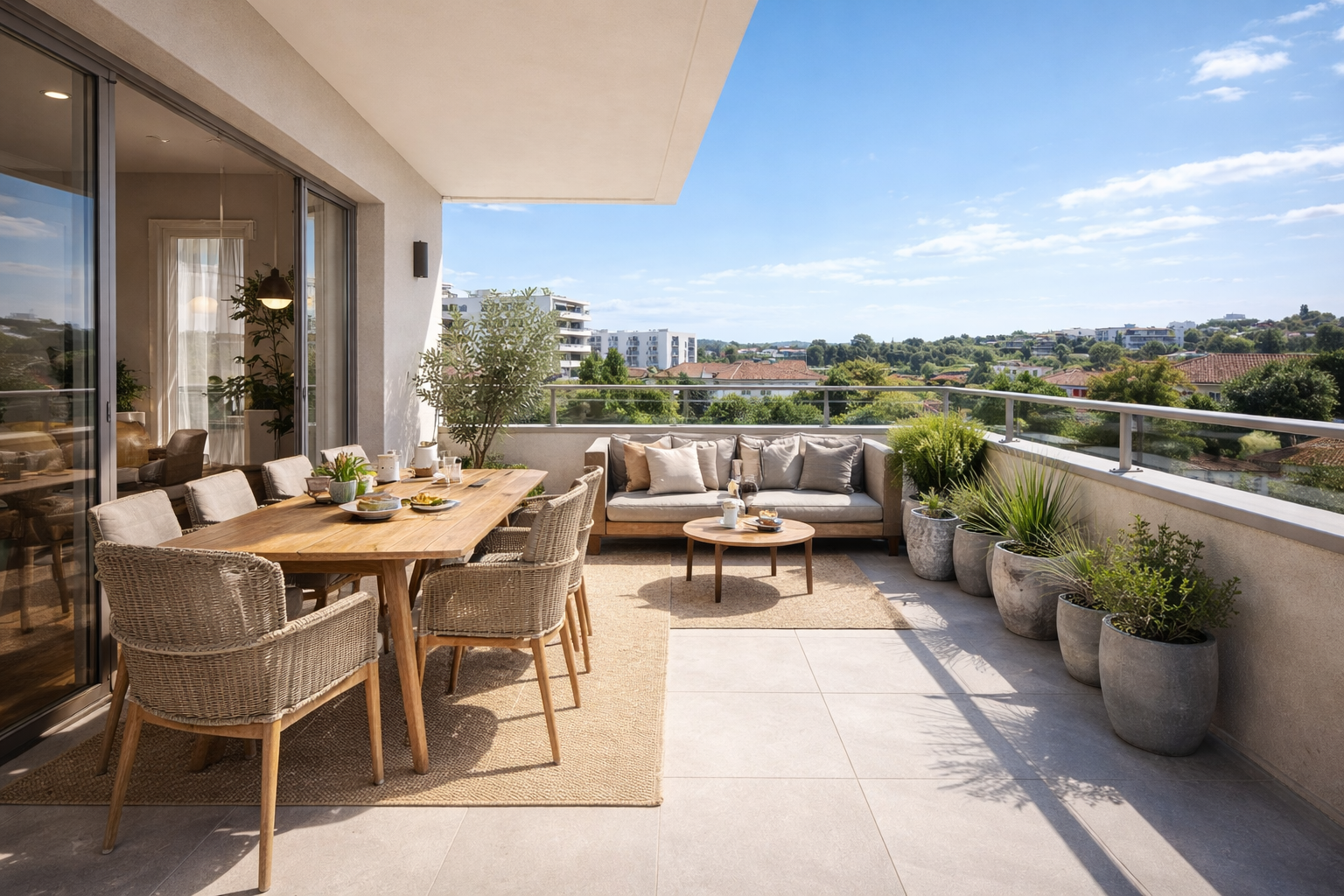 T3 avec grande terrasse de 18 m², à deux pas des commerces, écoles et centre-ville : l’espace idéal