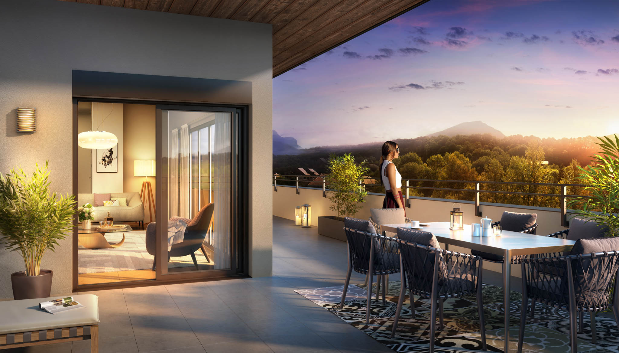 SUPERBE T3 EN ATTIQUE DERNIER ETAGE AVEC TERRASSE DE 45 M2 EXPO SUD/OUEST