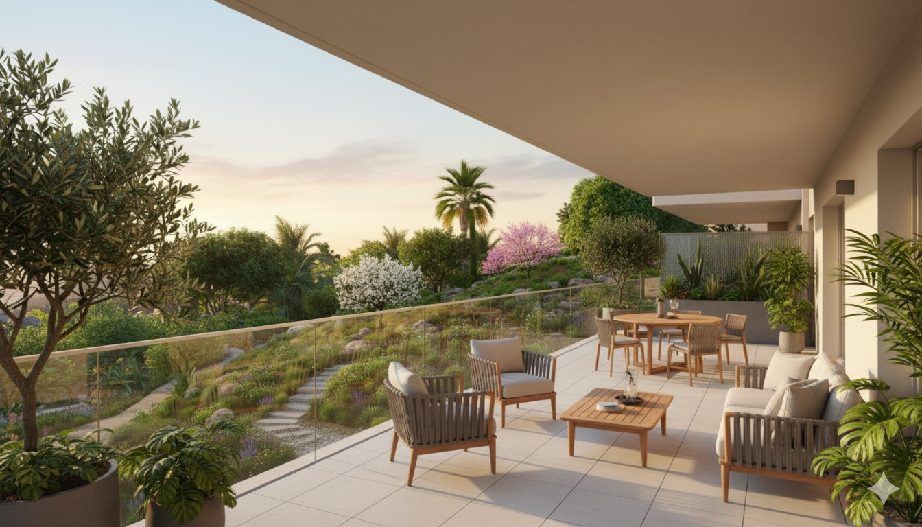 OFFRES COMMERCIALES - RESIDENCE AVEC PISCINE - 3 PIECES AVEC GRANDE TERRASSE 20M² - PROCHE DES AXES