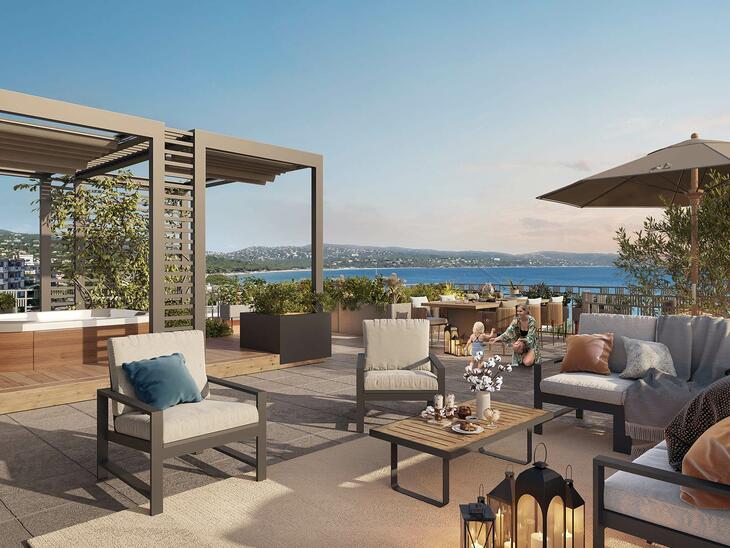 OFFRES EN COURS ! 4 PIECES EN ETAGE ELEVE VUE MER - 100M² DE TERRASSE EXPO SUD