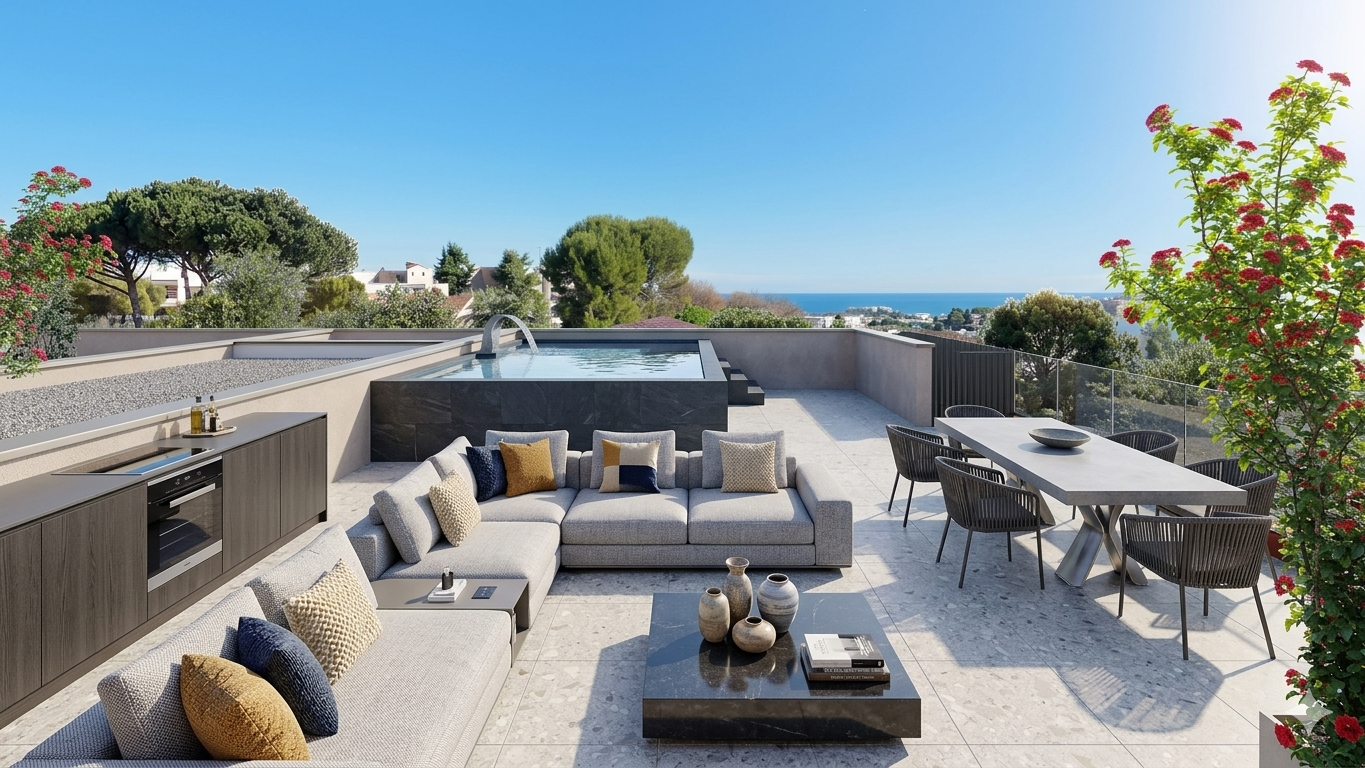 .MAGNIFIQUE T4 EN DERNIER ETAGE AVEC APERCU MER - 134M² TERRASSE