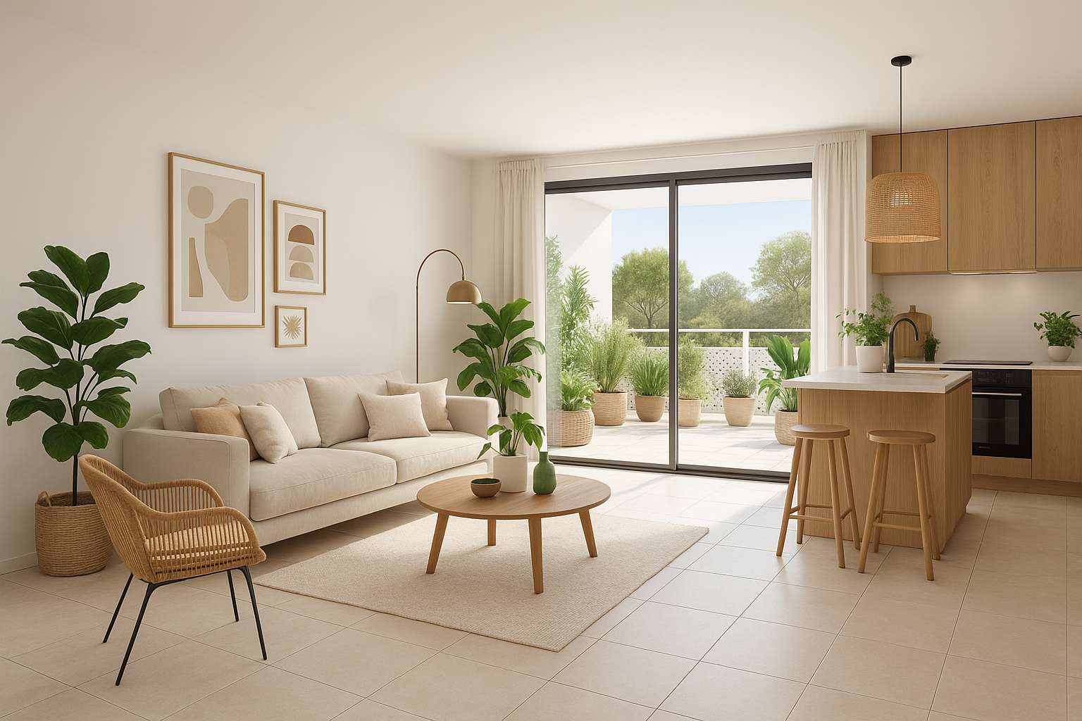 MAGNIFIQUE 3 PIECES DE 65M² AVEC TERRASSE AU CALME ABSOLU