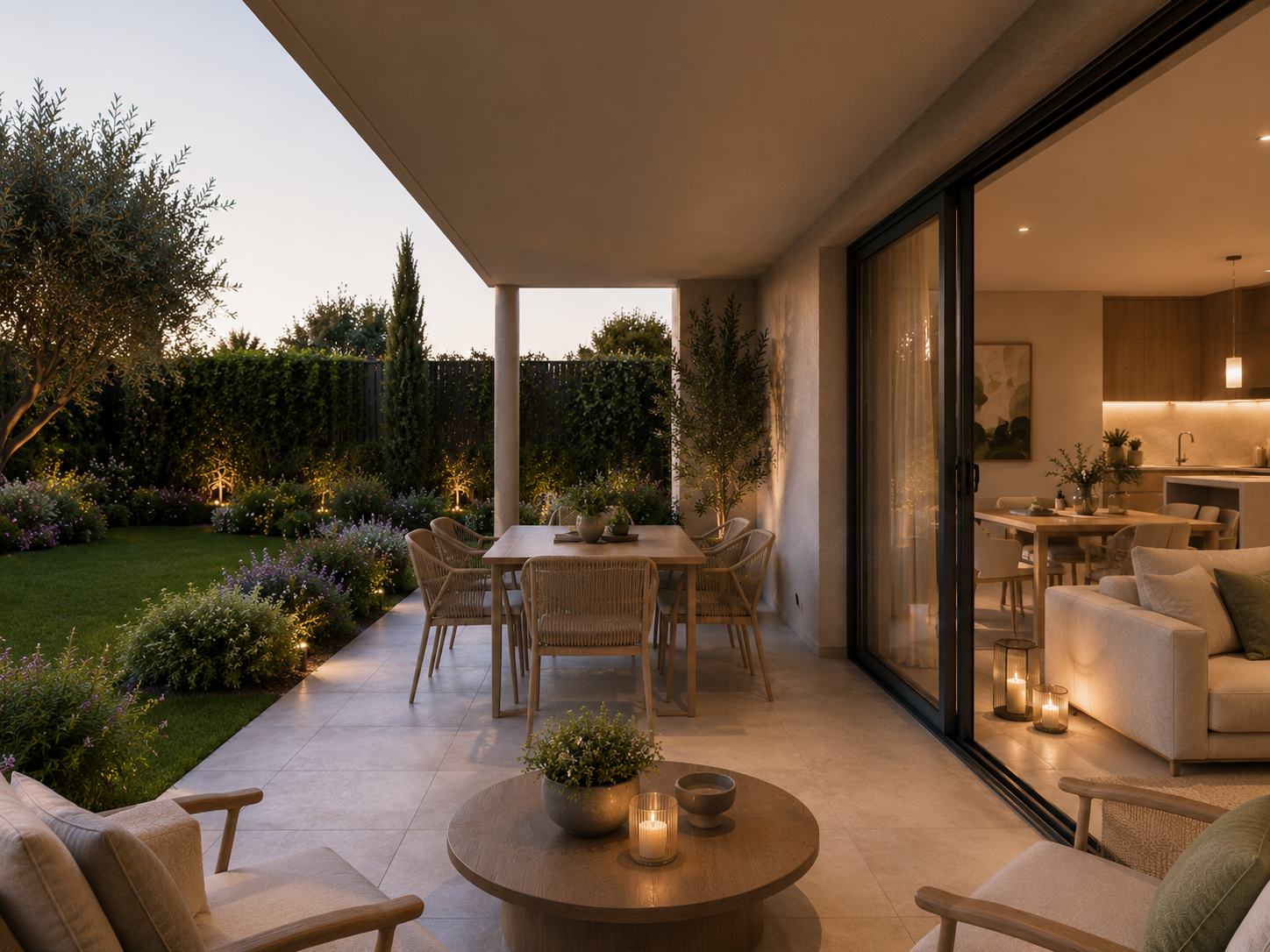 GOLFE JUAN FRONT DE MER -RETOUR DE LOT  BEAU T2 EN REZ DE JARDIN DE 41M² AVEC 44M² D'EXTERIEUR