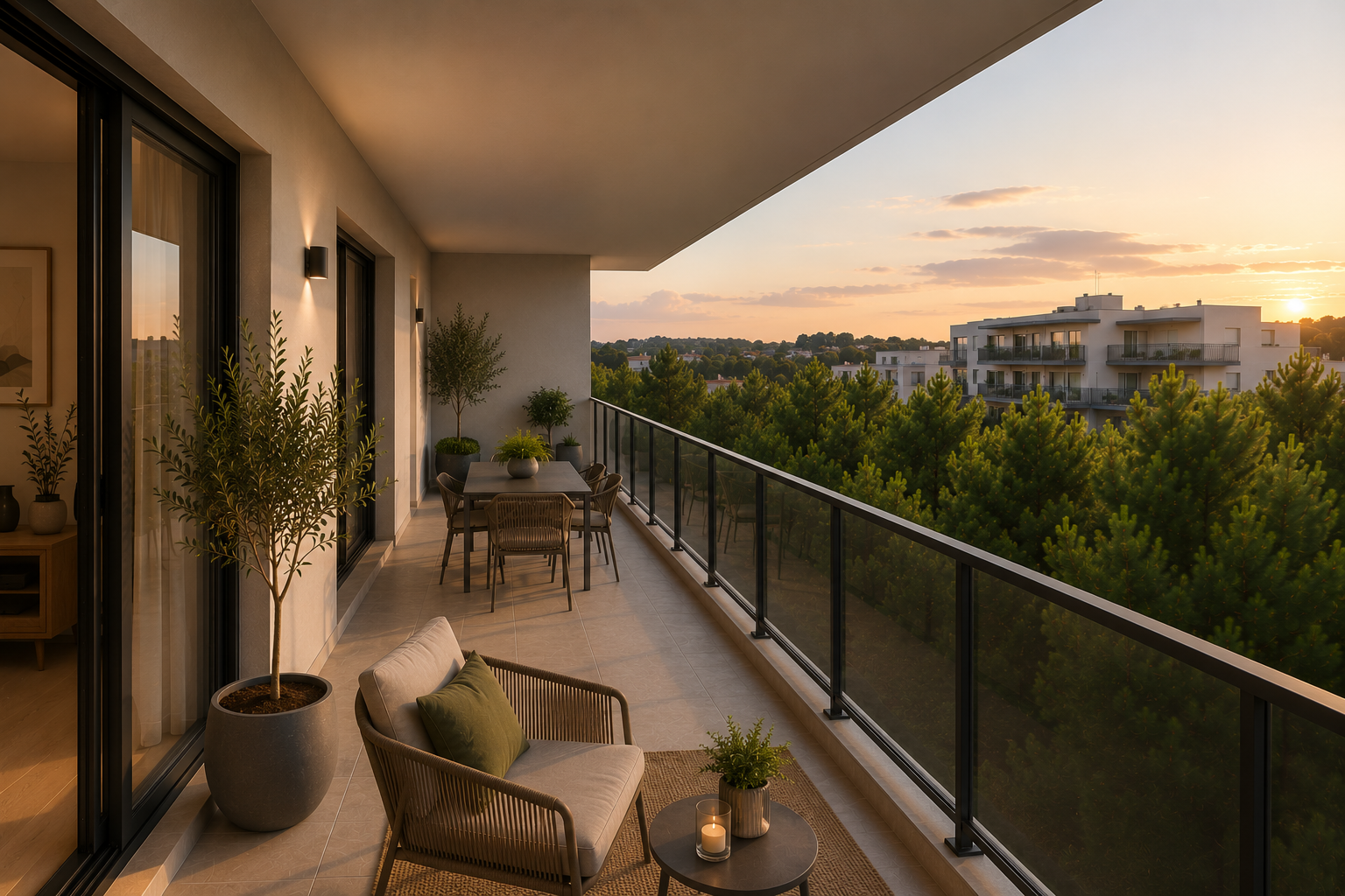 .BEAU T3 60M² AVEC MAGNIFIQUE TERRASSE DE 27M² EXPOSE SUD OUEST - RESIDENCE INTIMISTE