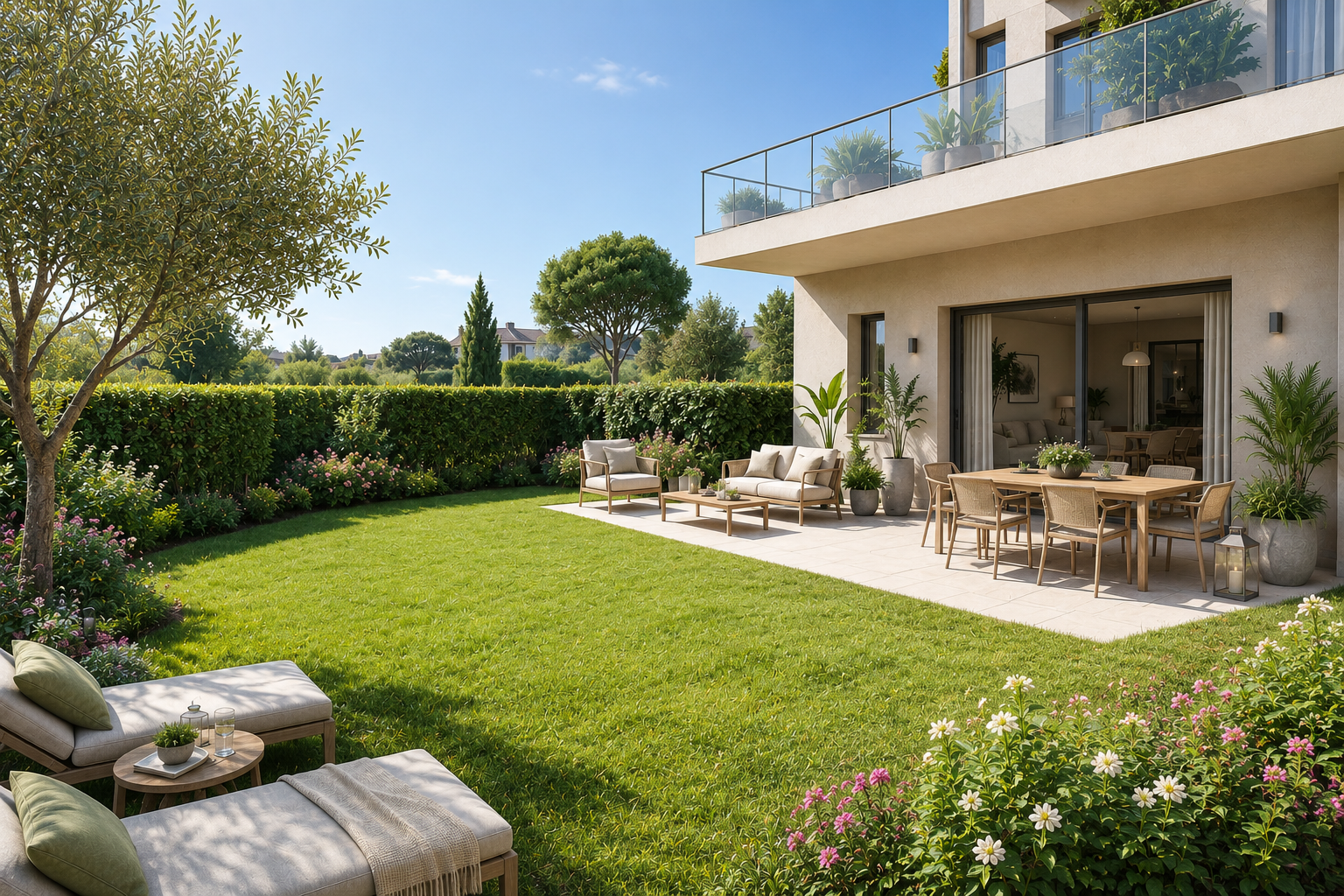 ANTIBES RARE T4  EN REZ DE JARDIN DE 78M² AVEC 150M² DE JARDIN  EXPOSEE SUD-EST