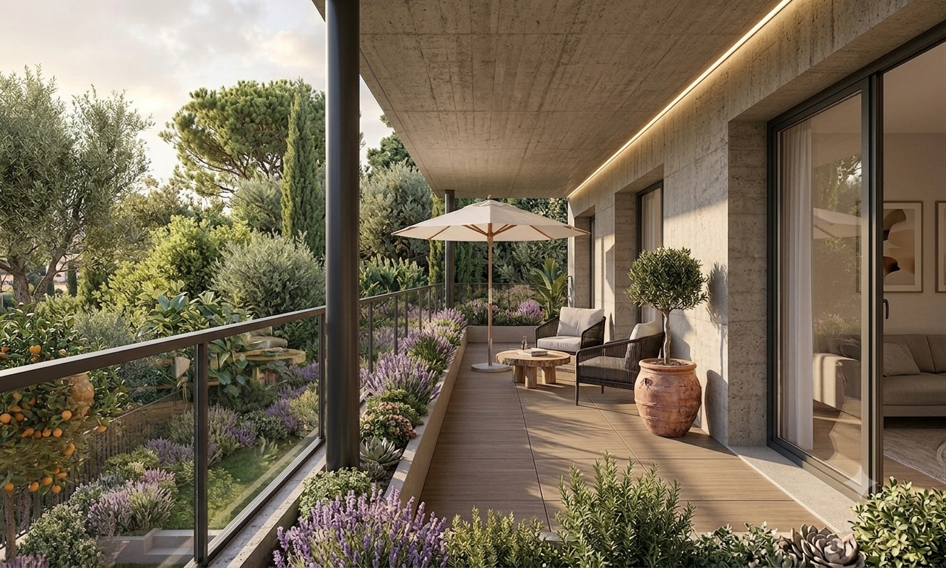 CANNES, RARE 4 PIECES PLEIN SUD AVEC 20M² D'EXTERIEUR