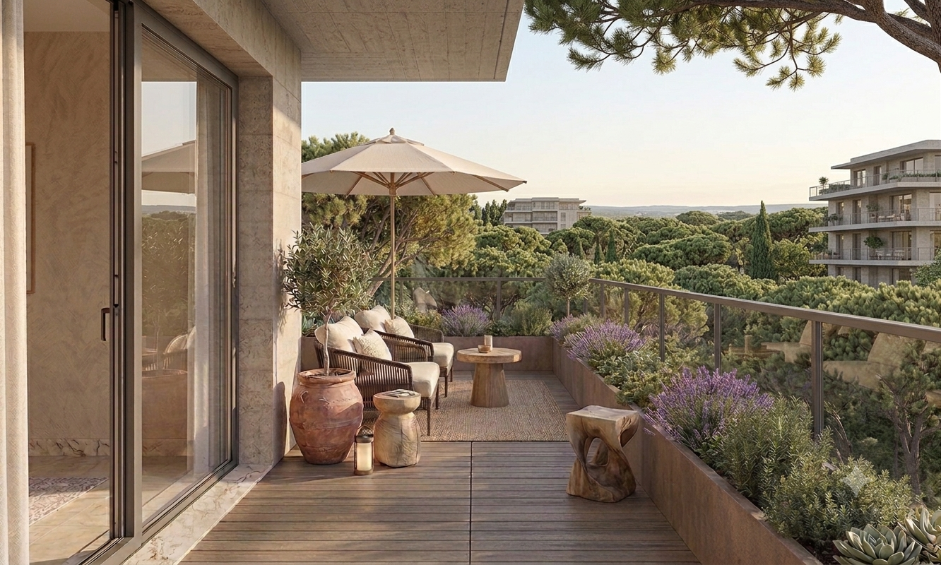 CANNES, 3 PIECES DERNIER ETAGE 30 m² DE SEJOUR AVEC TERRASSE