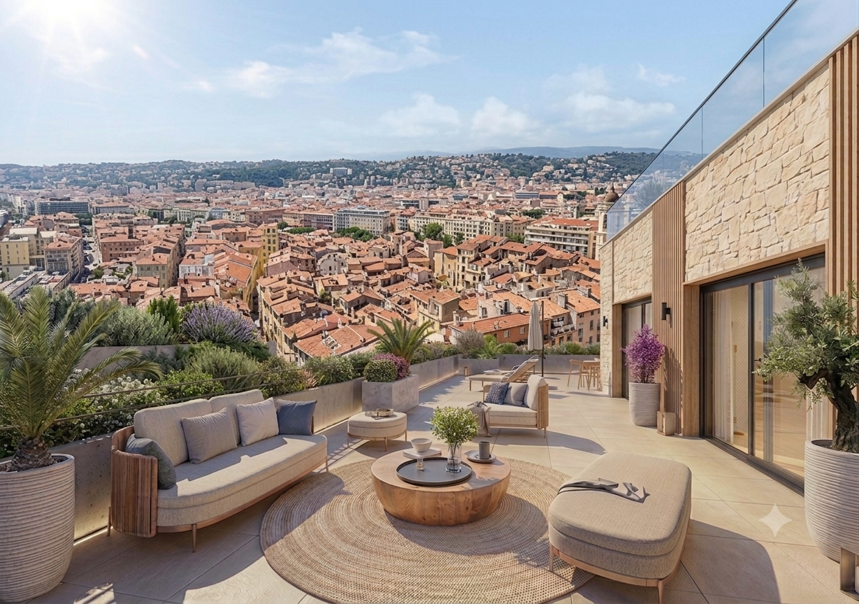 PRESTIGIEUX 4 PIECES DE 140M² AVEC TERRASSE DE 230M² DANS UN ENVIRONNEMENT PRIVILEGIE