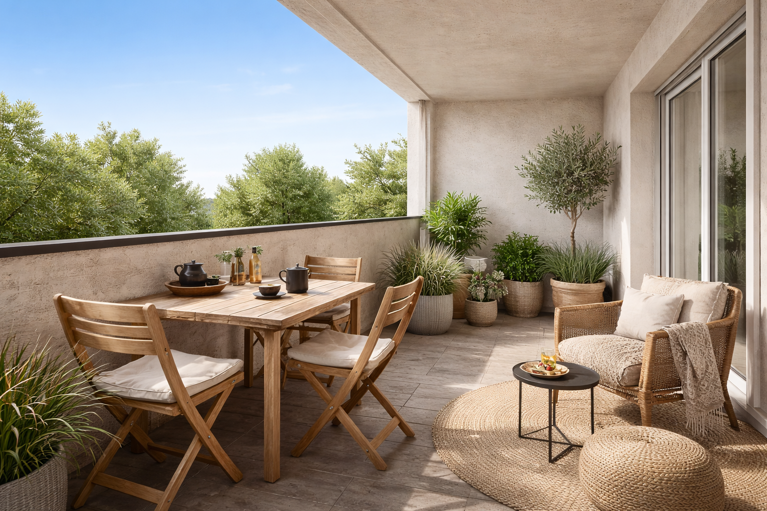 BEAU 2 PIÈCES LUMINEUX AVEC BALCON et 2 parkings – CADRE VERDOYANT À CHAMBOURCY